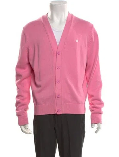 Pre-owned Acne Studios V-neck Long Sleeve Cardigan In Pink