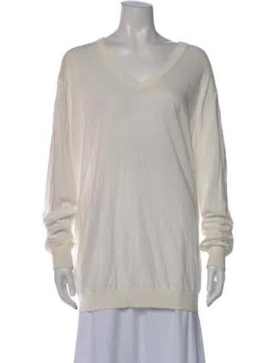 Pre-owned Acne Studios V-neck Long Sleeve Top In Gray