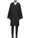 Acne Studios V-neck Long-sleeved Quilted Cotton Suit In Black
