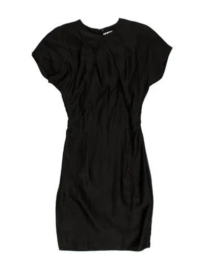 Pre-owned Acne Studios V-neck Midi Length Dress In Black