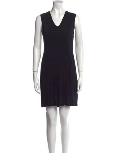 Pre-owned Acne Studios V-neck Mini Dress In Black