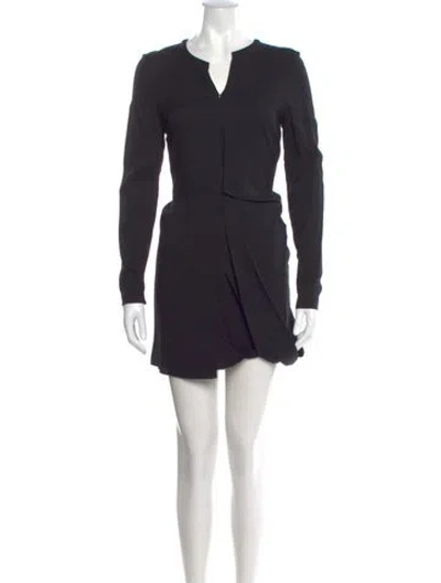 Pre-owned Acne Studios V-neck Mini Dress In Black