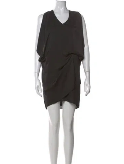 Pre-owned Acne Studios V-neck Mini Dress In Black