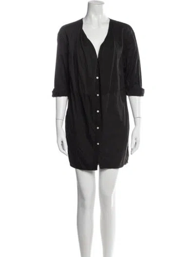 Pre-owned Acne Studios V-neck Mini Dress In Black
