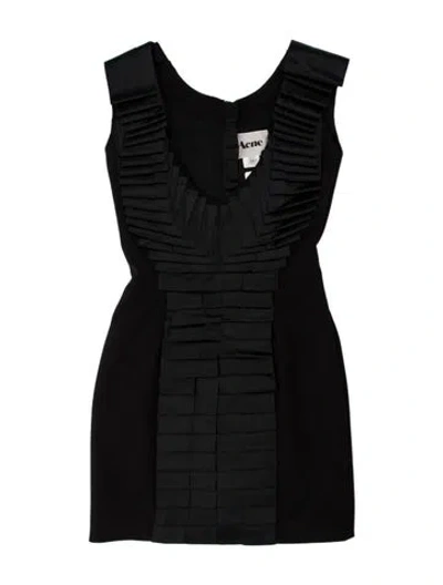 Pre-owned Acne Studios V-neck Mini Dress In Blue