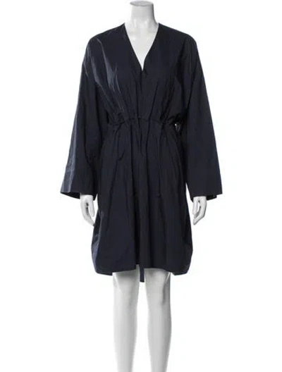 Pre-owned Acne Studios V-neck Mini Dress In Blue