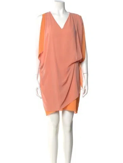 Pre-owned Acne Studios V-neck Mini Dress In Orange