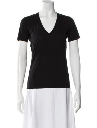 Pre-owned Acne Studios V-neck Short Sleeve T-shirt In Black