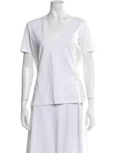Pre-owned Acne Studios V-neck Short Sleeve T-shirt In White