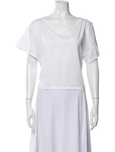 Pre-owned Acne Studios V-neck Short Sleeve T-shirt In White