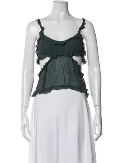 Pre-owned Acne Studios V-neck Sleeveless Top In Grey