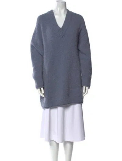 Pre-owned Acne Studios V-neck Sweater In Blue