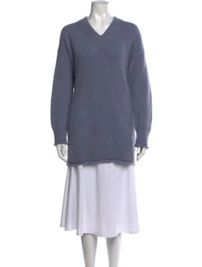 Pre-owned Acne Studios V-neck Sweater In Blue