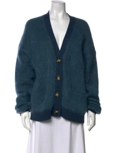 Pre-owned Acne Studios V-neck Sweater In Blue