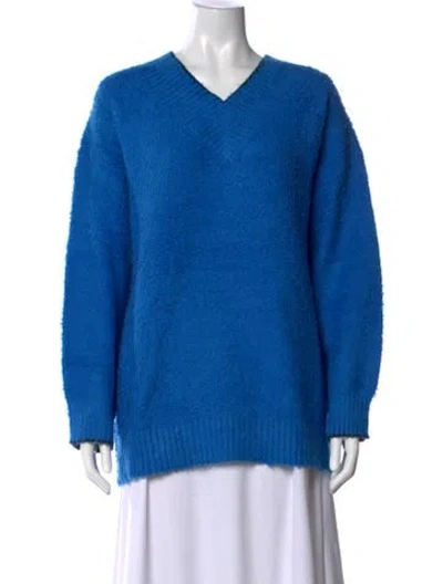 Pre-owned Acne Studios V-neck Sweater In Blue