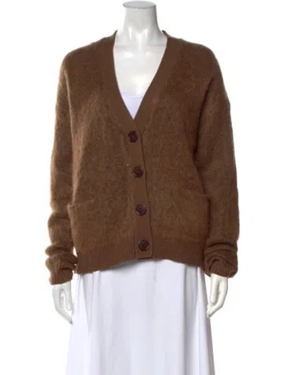 Pre-owned Acne Studios V-neck Sweater In Brown