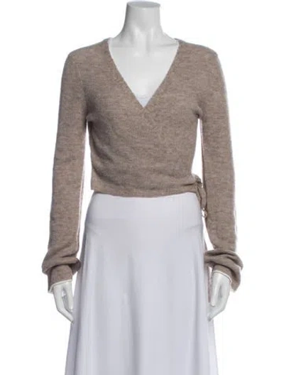 Pre-owned Acne Studios V-neck Sweater In Neutrals