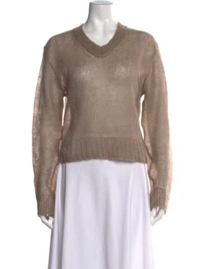 Pre-owned Acne Studios V-neck Sweater In Neutrals
