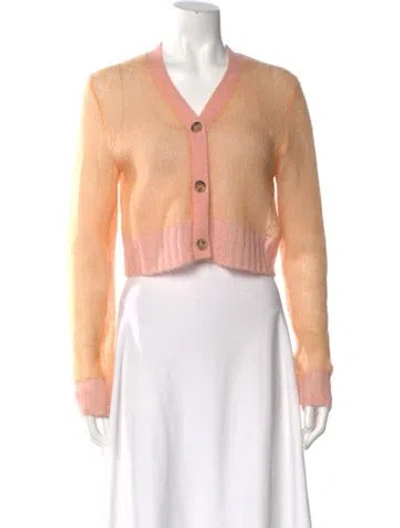 Pre-owned Acne Studios V-neck Sweater In Orange