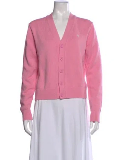 Pre-owned Acne Studios V-neck Sweater In Pink