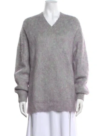 Pre-owned Acne Studios V-neck Sweater In Purple