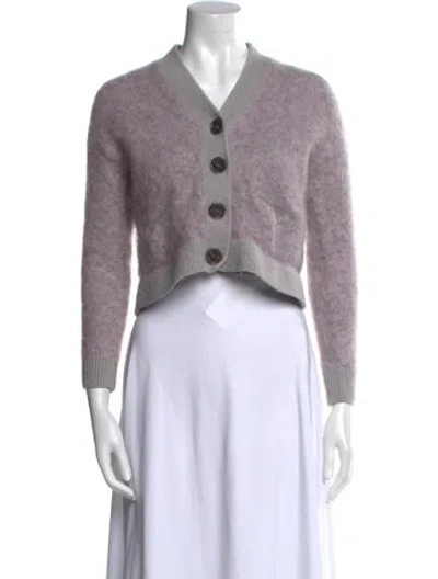 Pre-owned Acne Studios V-neck Sweater In Purple