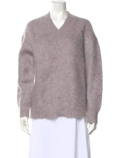 Pre-owned Acne Studios V-neck Sweater In Purple