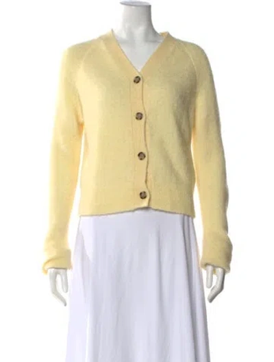 Pre-owned Acne Studios V-neck Sweater In Yellow