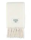 Acne Studios Wool Scarf With Fringes In White
