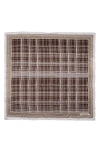 Acne Studios Volta Check Organic Silk Square Scarf In Brown