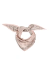 Acne Studios Volta Check Organic Silk Triangle Scarf In Pink
