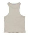 Acne Studios Waffle-knit Cotton Tank Top In Nude