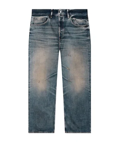 Acne Studios Waistband Denim Trousers In Blue