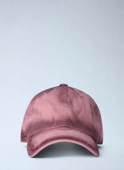 Acne Studios Washed Baseball Cap In Pink