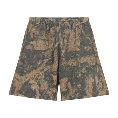 Acne Studios Washed Camouflage Cotton Bermuda Shorts