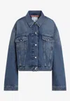 Acne Studios Washed Denim Jacket In Blue