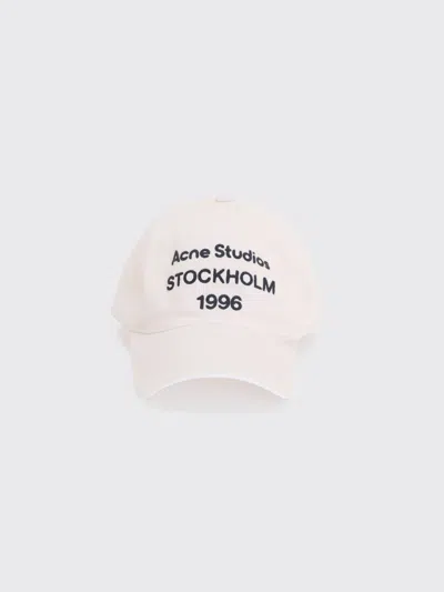 Acne Studios Washed Logo Baseball Cap In Dusty White