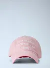 Acne Studios Washed Logo Cap In Pink