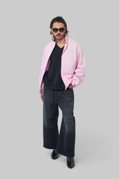 Acne Studios Washed Logo Jacket In Pink