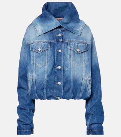 Acne Studios Washed-off Denim Jacket In Blue