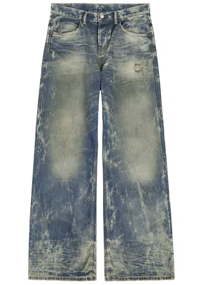 Acne Studios Washed Relaxed Straight-leg Jeans In Blue