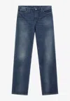 Acne Studios Denim Trousers Five-pocket Design In Brown