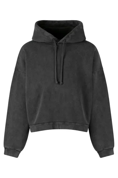 Acne Studios Washed-out Effect Cotton Hoodie For Men In Gray