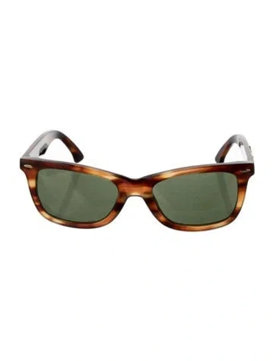 Pre-owned Acne Studios Wayfarer Mirrored Sunglasses In Brown