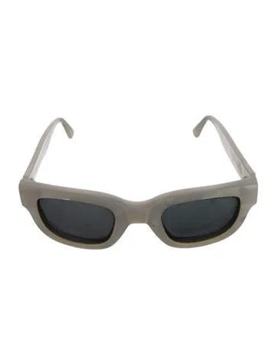 Pre-owned Acne Studios Wayfarer Mirrored Sunglasses In Silver
