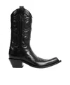 Acne Studios Bouni Leather Cowboy Boots In Black