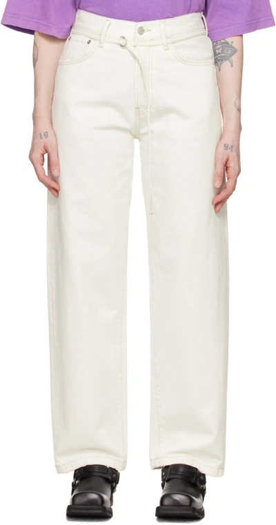 Acne Studios White 1991 Toj Jeans In Aeg Off White