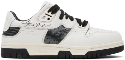 Acne Studios White & Black Low Top Trainers In Ayt White/black