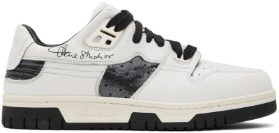 Acne Studios White & Black Low Top Sneakers In Ayt White/black