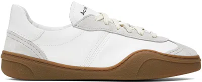 ACNE STUDIOS WHITE & GRAY LACE-UP SNEAKERS